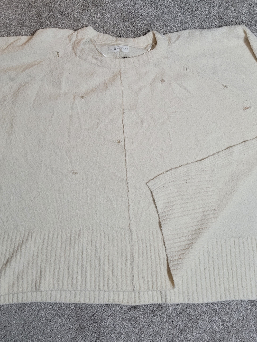 Lou & Grey Cream Crewneck Sweater